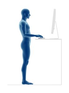 Ergonomics, proper posture to work standing
