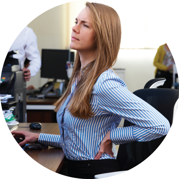 Office workers often experience physical pain